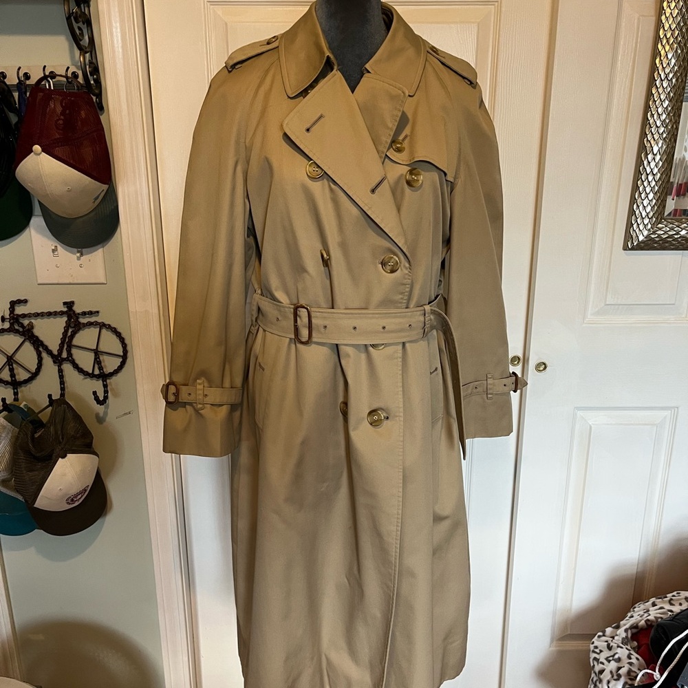 Vintage Burberry Removable Wool Lined Trench Coat